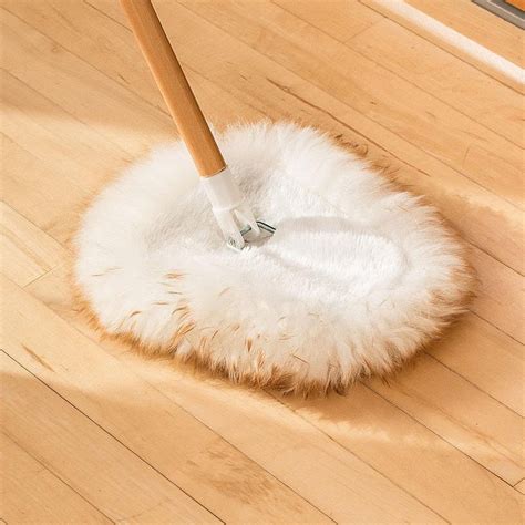 Lambs Wool Wedge Mop For Floor Or Ceiling Natural Lanolin Dust Magnet