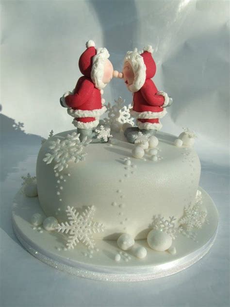 Santa in sleigh cake topper with white raindeer, vintage sleigh christmas topper, holiday cake decoration crankycakesshop. 60 Easy Christmas Cake Decoration Ideas