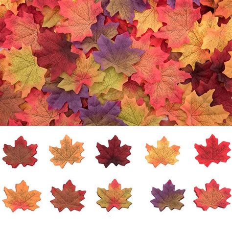 Buy 50pcs Lot Party Decoration Artificial Wedding For Home Craft Scrapbooking Maple Leaves Silk