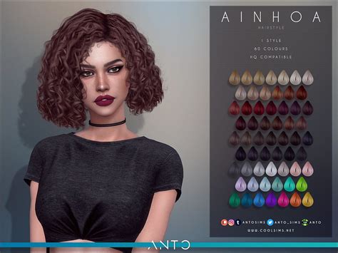 Ainhoa Short Curly Hair By Anto At Tsr Sims 4 Updates
