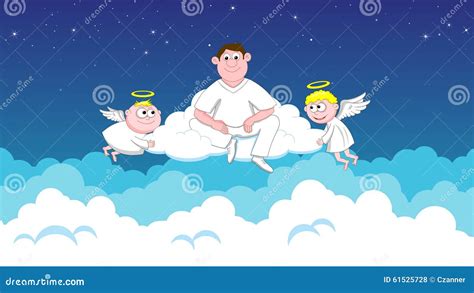 Angels In Heaven Stock Illustration Illustration Of Flying 61525728