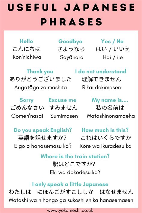 Japanese For Tourists Simple Japanese Phrases You Will Need To Know Learn Japanese Words