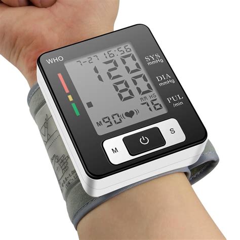 Digital Automatic Wrist Cuff Blood Pressure Monitor Bp Machine Gauge