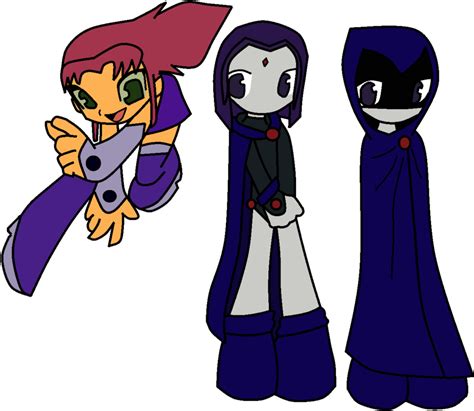 Starfire Raven Robin Teen Titans Character Raven 900x779 Png