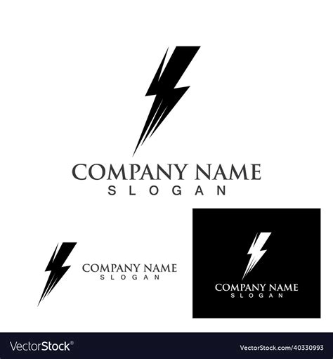 Thunderbolt Lightning Logo And Symbol Icon Vector Image