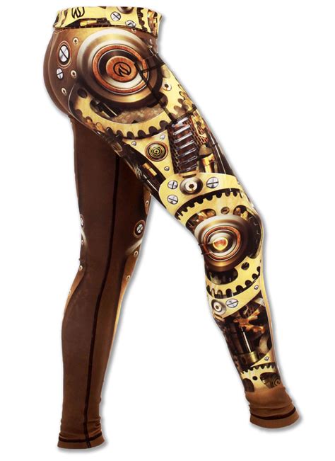 Inknburn Womens Steampunk Tights For Running Yoga And Working Out