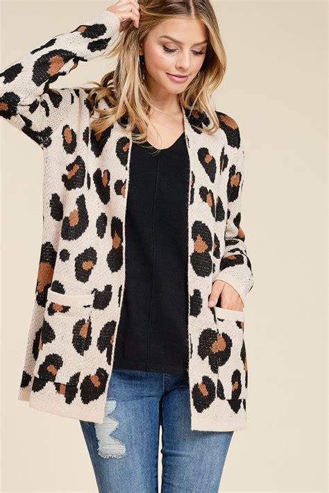 For The Love Of Leopard Print Cardigan In 2020 Printed Cardigan