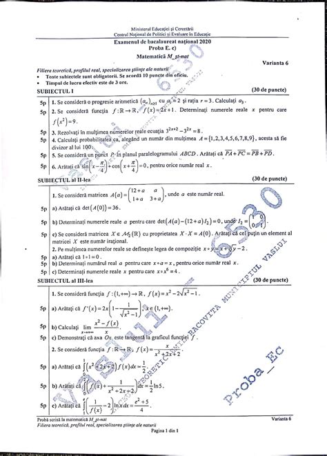 Subiecte, modele si bareme din 2009 pana in 2021, inclusiv. Iată ce subiecte au picat la cea de-a doua probă la BAC ...