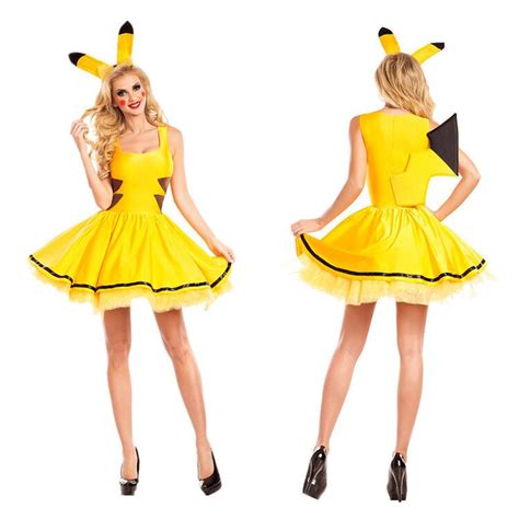 Halloween Costumes For Women Sexy Plus Size Pokemon Pikachu Costume Cosplay Christmas Party