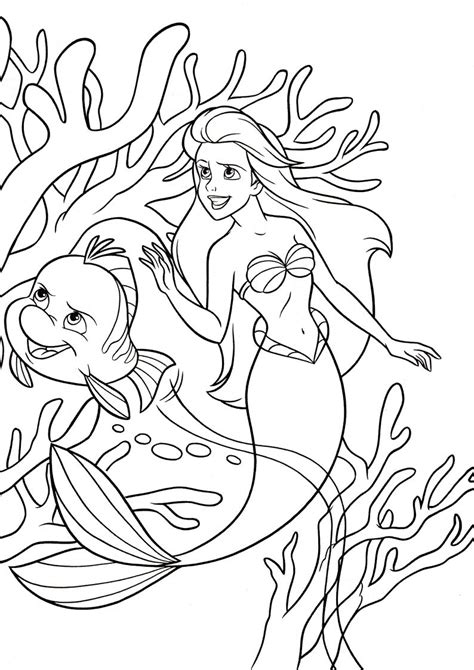 Bohaterowie andersena zawsze w jakiejś formie pozostają,. Obrazek Ariel i Florek z bajki Disney Mała Syrenka nr 23