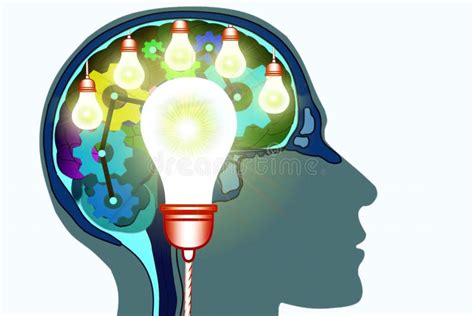 Brain Function In Light Bulb Stock Vector Illustration Of Psychology