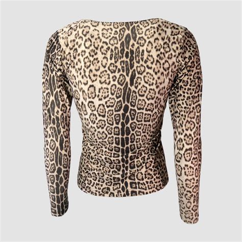 vintage 00s cavalli brown leopard print long sleeve depop