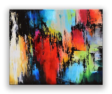 Extra Large 60x48 Contemporary Abstract Painting On Canvas Rectangular