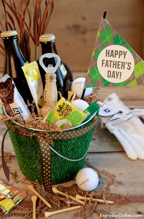 Golf Themed Fathers Day Gift Basket Everyday Dishes Diy