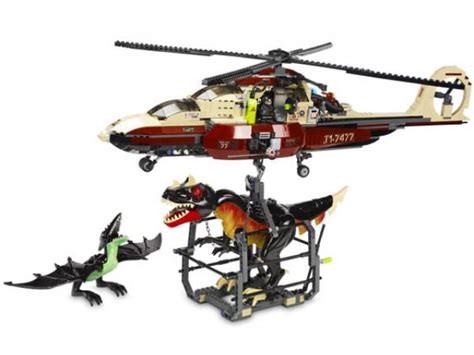 Lego La Capture Du Dinosaures En Hélicoptère