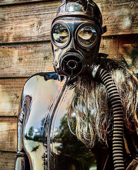 latex wear latex suit gas mask girl heavy rubber fet quality time catsuit kinky masks