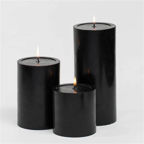 Black Pillar Candles Quick Candles