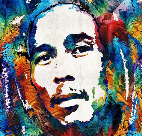 Shop unique custom made canvas prints, framed prints, posters, tapestries, and more. Colors Of Reggae - Bob Marley Tribute Painting by Sharon ...