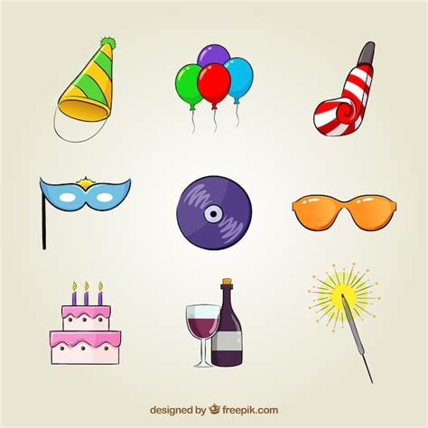 Free Vector Party Element Collection