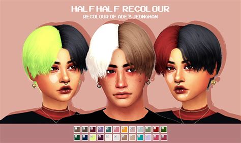 Sims 4 flour half : Sims 4 Two-Tone Hair Color CC (All Free) - FandomSpot