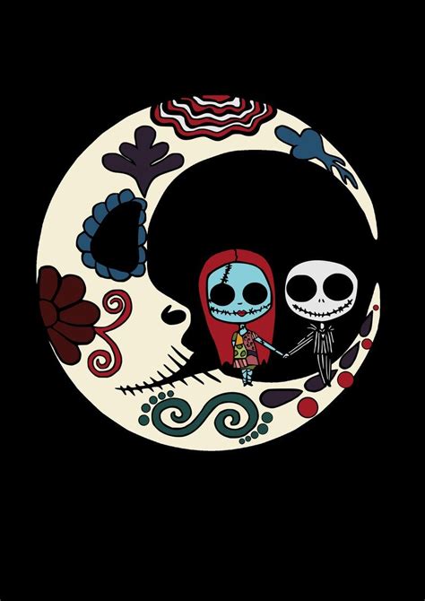 Download Jack and Sally Moon SVG en 2020 | Pesadilla antes de ...