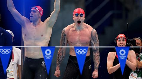 Tokyo 2020 Great Britain Wins Wild Debut Of 4x100m Mixed Medley Relay