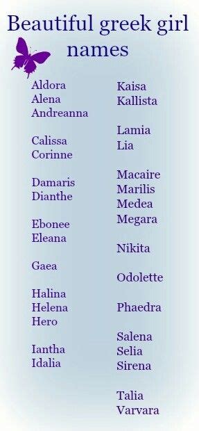 Beautiful Unusual Greek Girl Names For Writing Naming Characters And