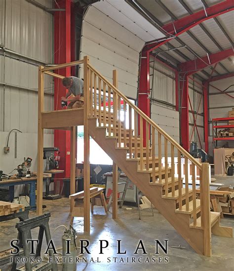 Wooden painters ladder or stairs or decorative side table stool form, 1930s. External staircases- External Timber Staircases from Stairplan