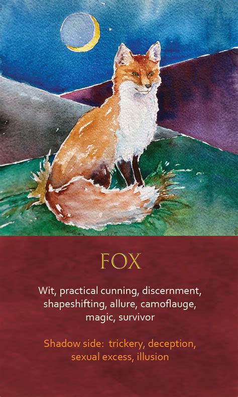 Spirit Animal Awareness Oracle Cards Fox Spirit Animal Fox Spirit