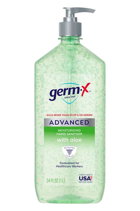 Germ X Advanced With Aloe 34 Oz Germ X Hand Sanitizer