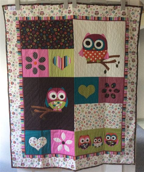 Owl panel for Linus - September 2016 | Baby quilts, Owl baby quilts ...