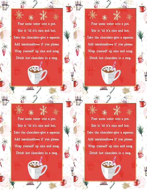 Christmas Hot Chocolate Poem print out Instant download | Etsy