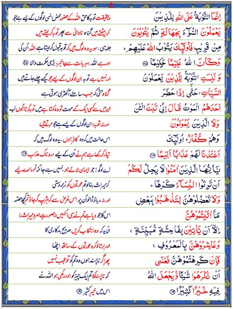 Surah An Nisa Urdu1 Quran O Sunnat