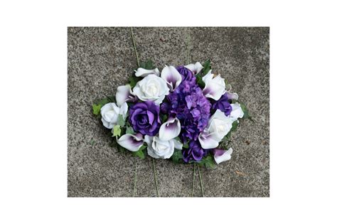 Bridal Or Bridesmaid Bouquet Real Touch Picasso Callas Purple Etsy
