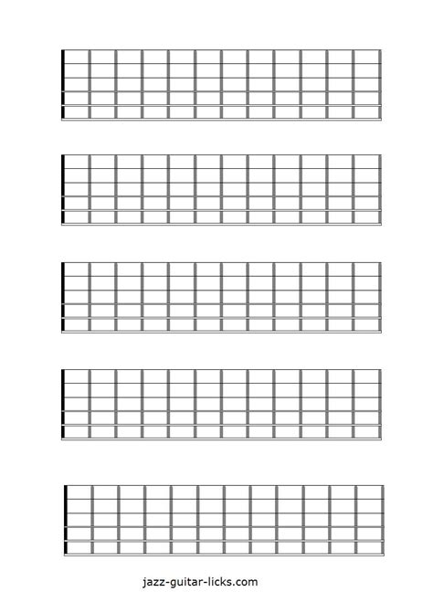 Printable Blank Guitar Neck Diagram Printable Word Searches