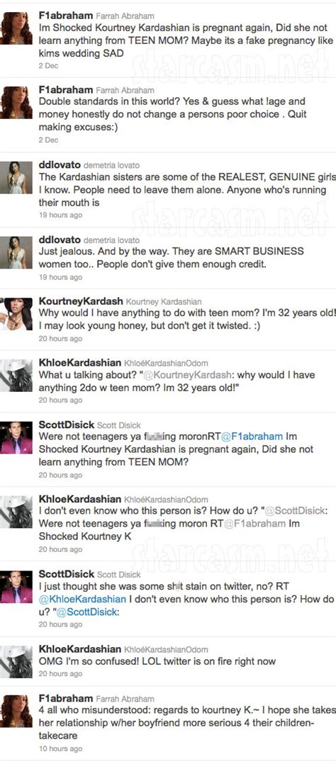 Teen Mom Farrah Abraham In Twitter Feud With Kourtney Kardashian