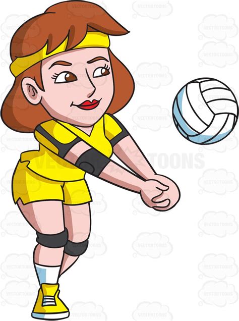 Girl Playing Volleyball Clipart Free Download On Clipartmag