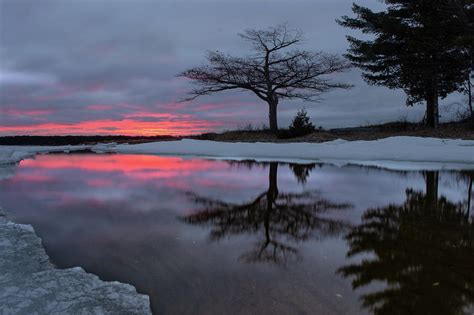 Detroit Point Reflecting Sunrise Photograph By Ron Wiltse Pixels