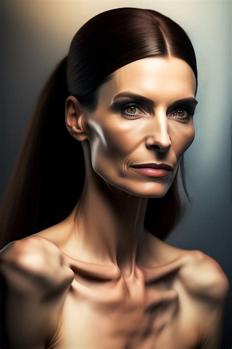 lexica scary skinny tall pale woman with scars on her face with bionic prostheses in full growth