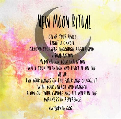 Use This New Moon Ritual From Ana At A Wild Path New Moon Rituals