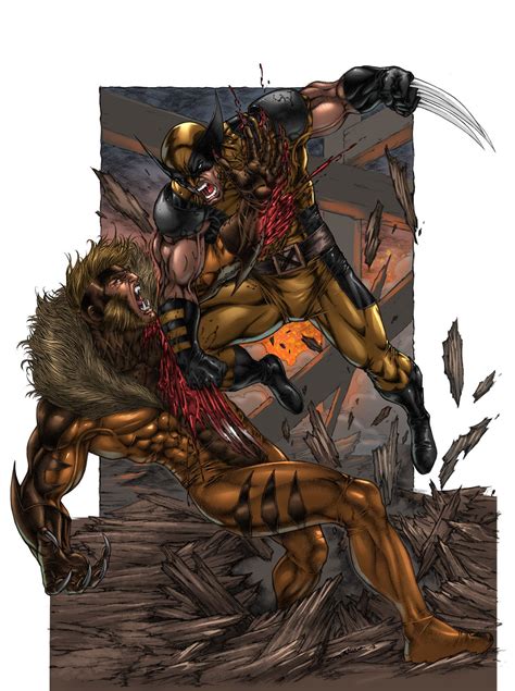 Wolverine Vs Sabretooth Wolverine Marvel Comics Art Comic Movies
