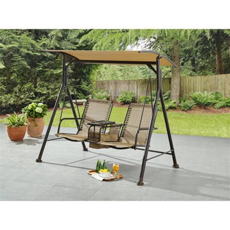 Mainstays Big And Tall 2 Person Bungee Canopy Porch Swing