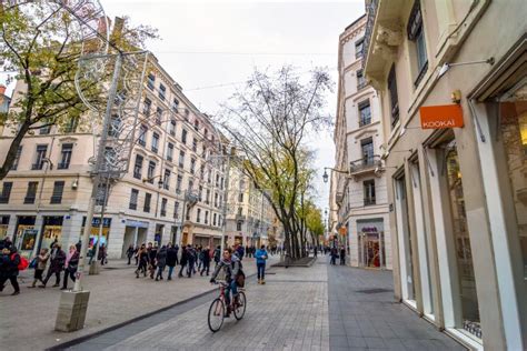 Street View In Lyon France Editorial Stock Photo Image Of People