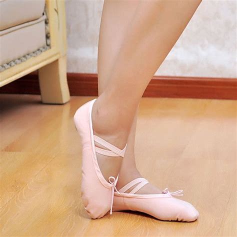 unisex ballet shoes practice trainning dance shoes performance flat split sole flat heel elastic