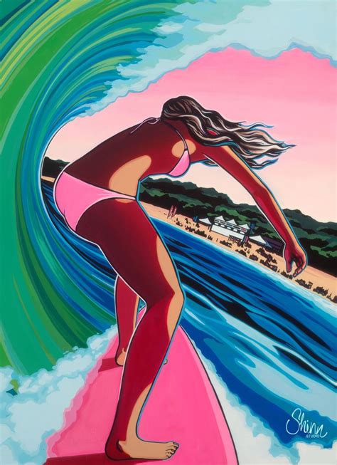 Surf Artist Christie Shinn Surf Art Surf Drawing Surf Painting
