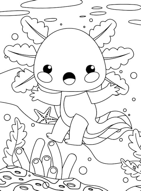 Axolotl Coloring Pages Printable for Free Download