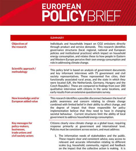 Policy Brief Overview With Templates And Examples