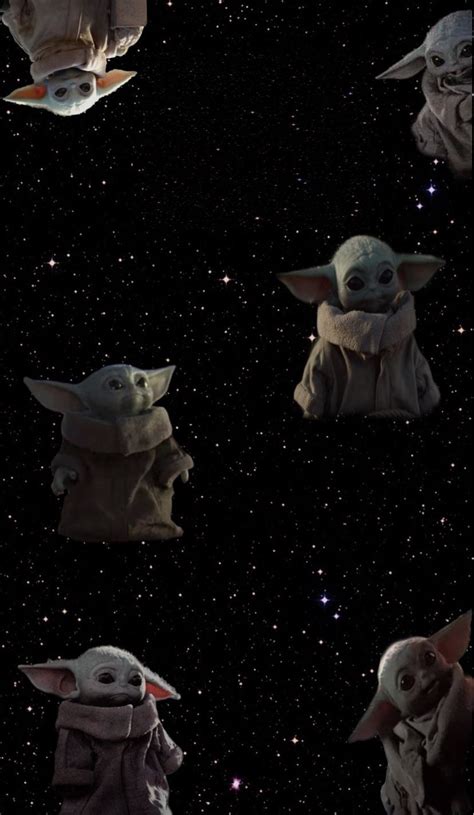 Baby Yoda collage wallpaper #babyyodawallpaper en 2020 | Fond d'écran