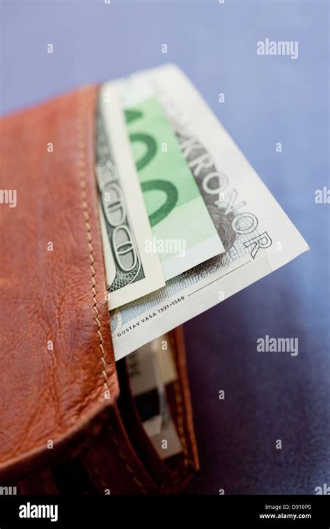 Wallet With Cash Stock Photo Alamy