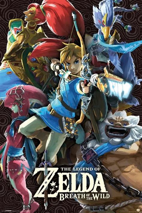 Zelda Breath Of The Wild Divine Beasts Poster 24 X 36